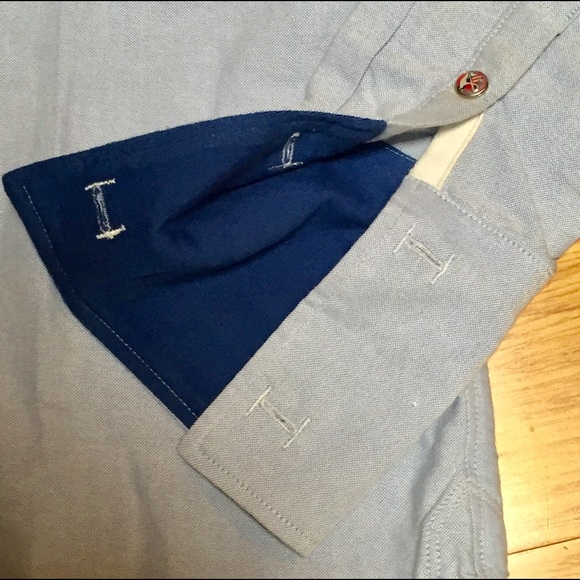 Sebago Women's Oxford Blue Shirt French Cuff - Picture 7 of 8